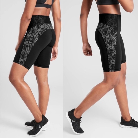 Athleta Shorts Athleta Stay Fly 9 High Rise Reflection Bike Shorts